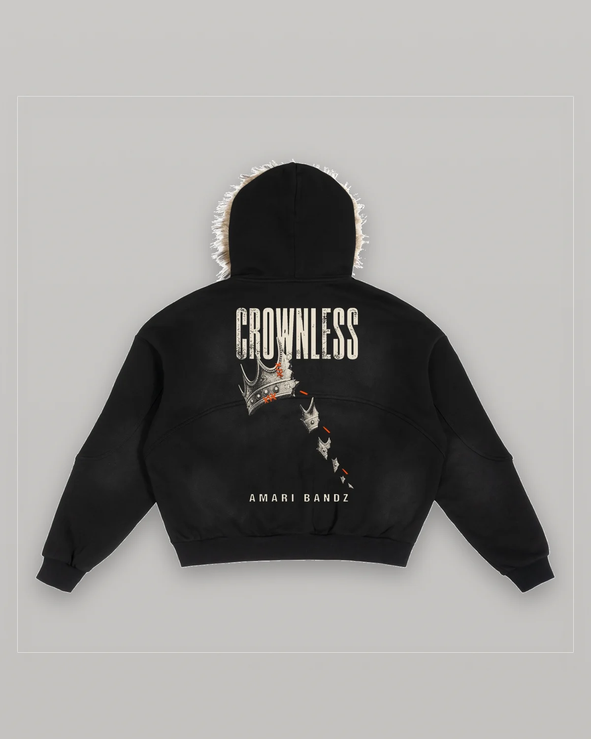 CROWNLESS Fur Hoodie — back