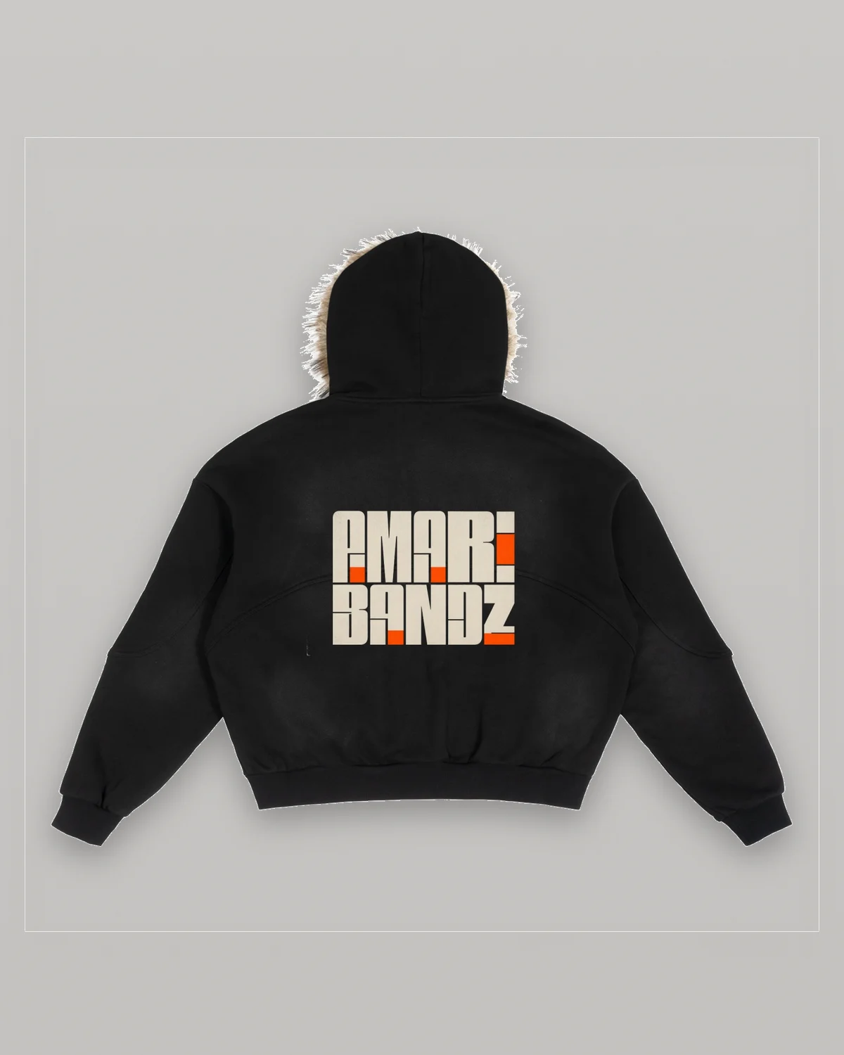 AMARI BANDZ Modular Fur Hoodie — front