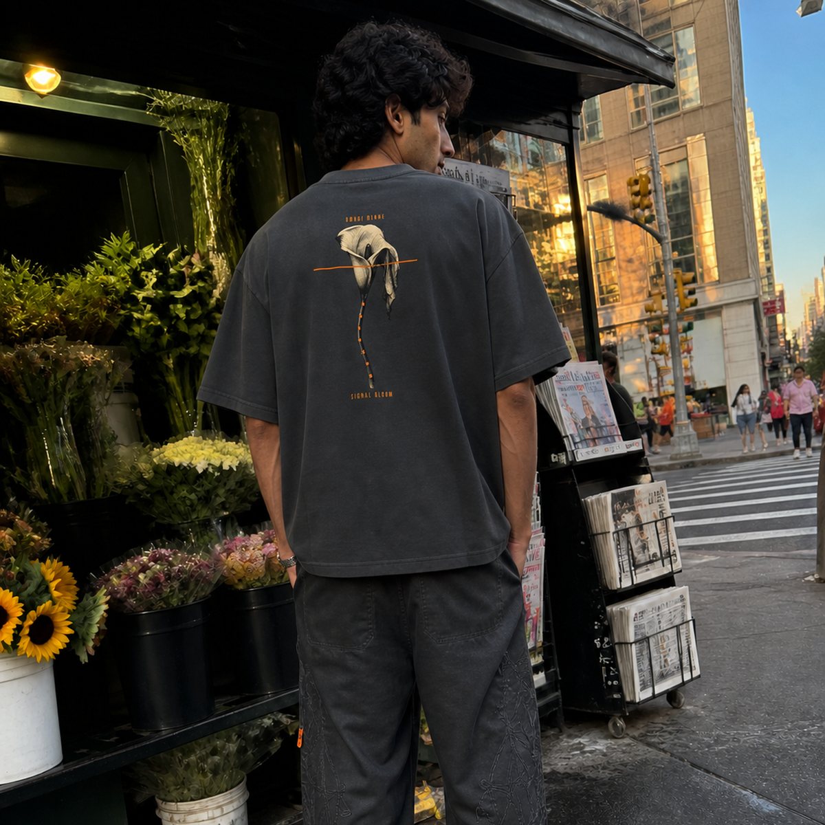On model — back