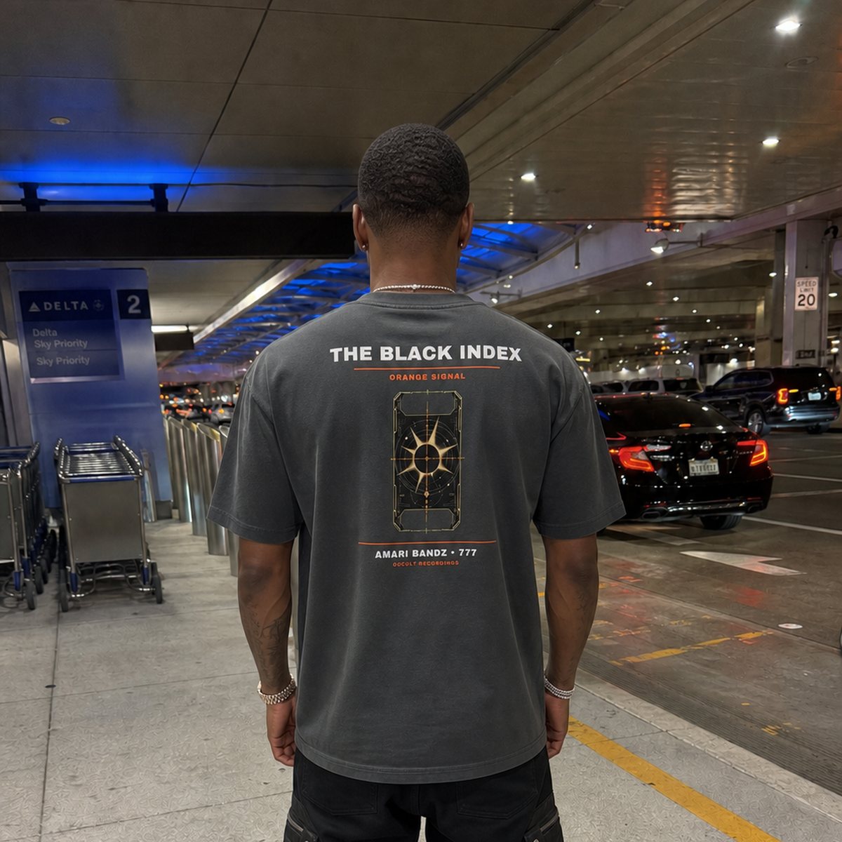On model — back