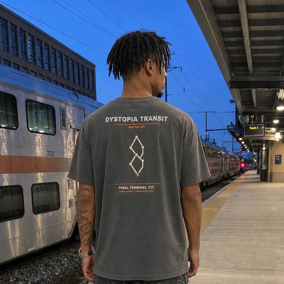 On model — back