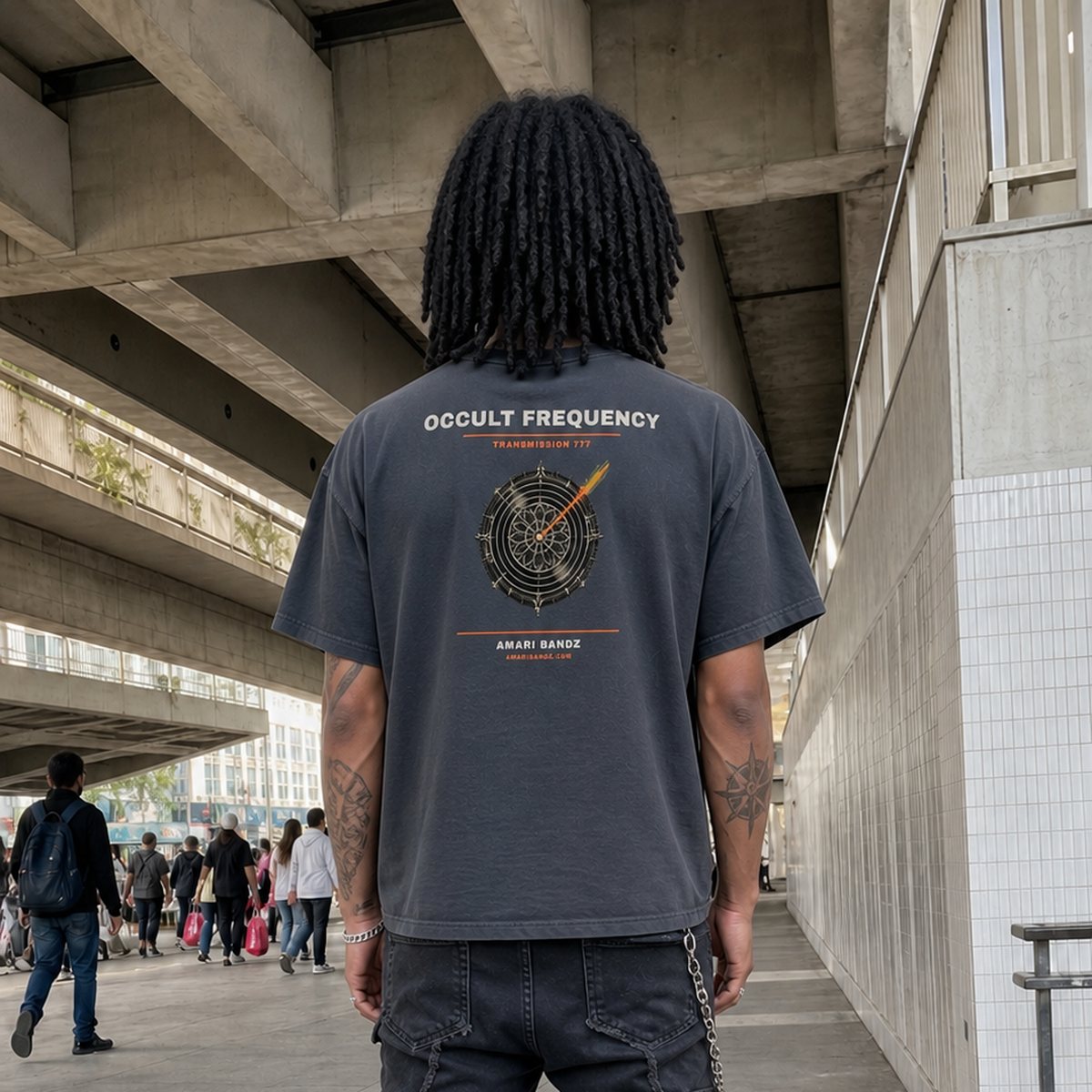 On model — back