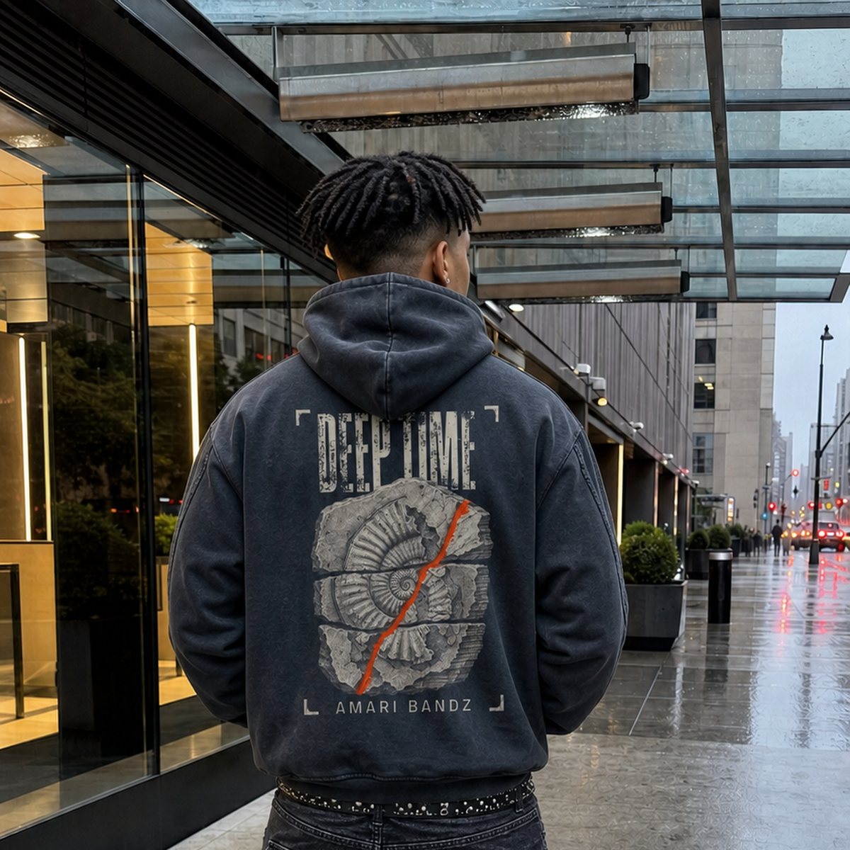 On model — back