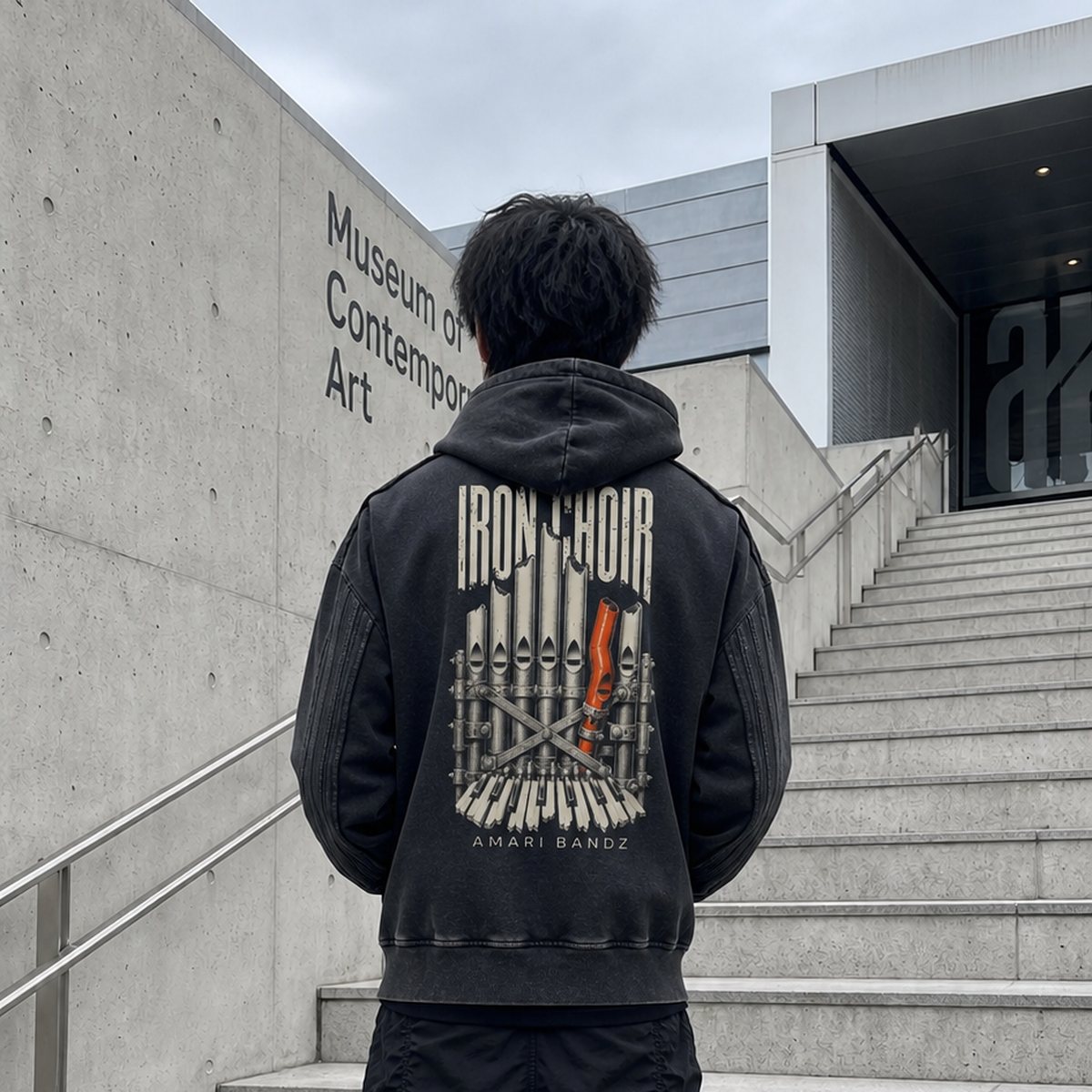 On model — back