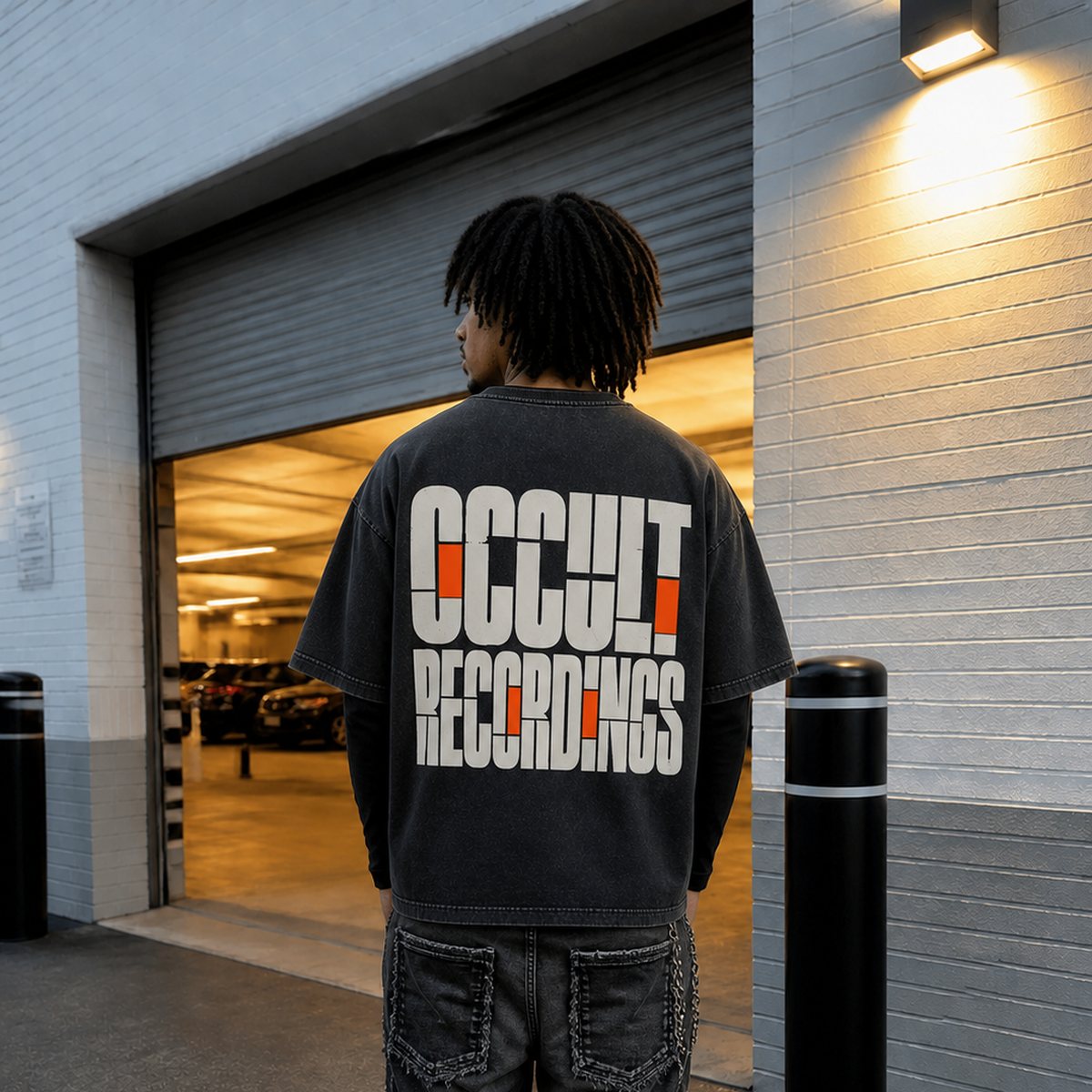 On model — back