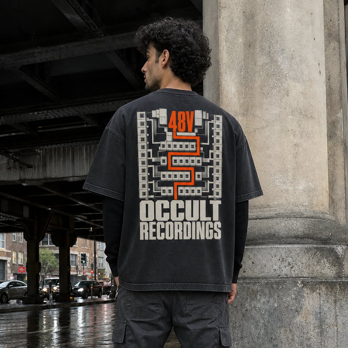 On model — back
