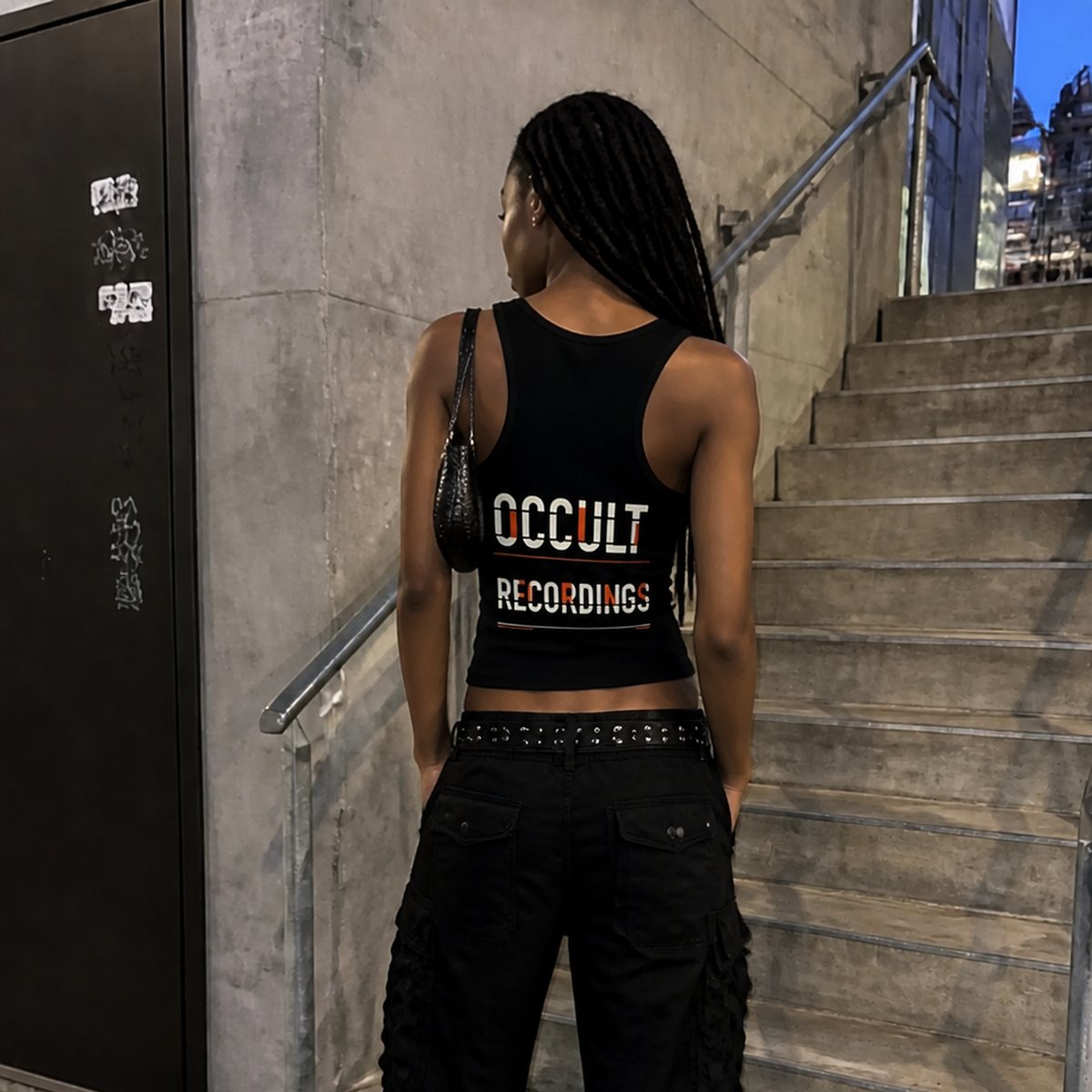 On model — back