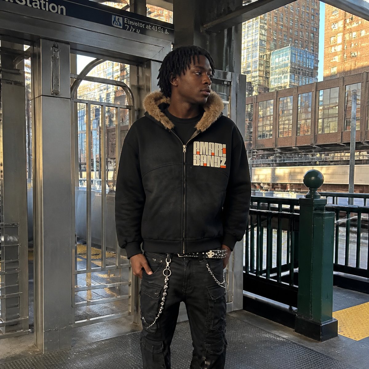 AMARI BANDZ Modular Fur Hoodie